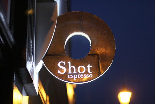 Shot Espresso Sign